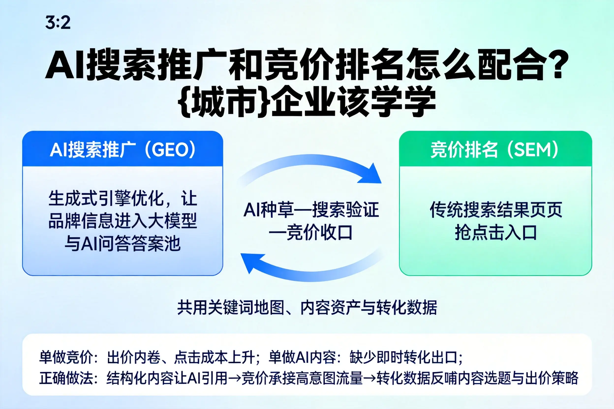 AI搜索推广和竞价排名怎么配合？合肥企业该学学