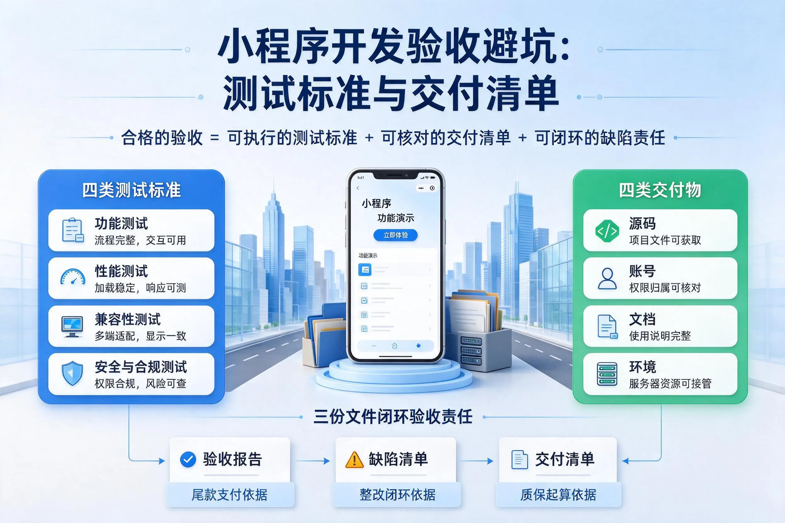 合肥小程序开发验收避坑:测试标准与交付清单