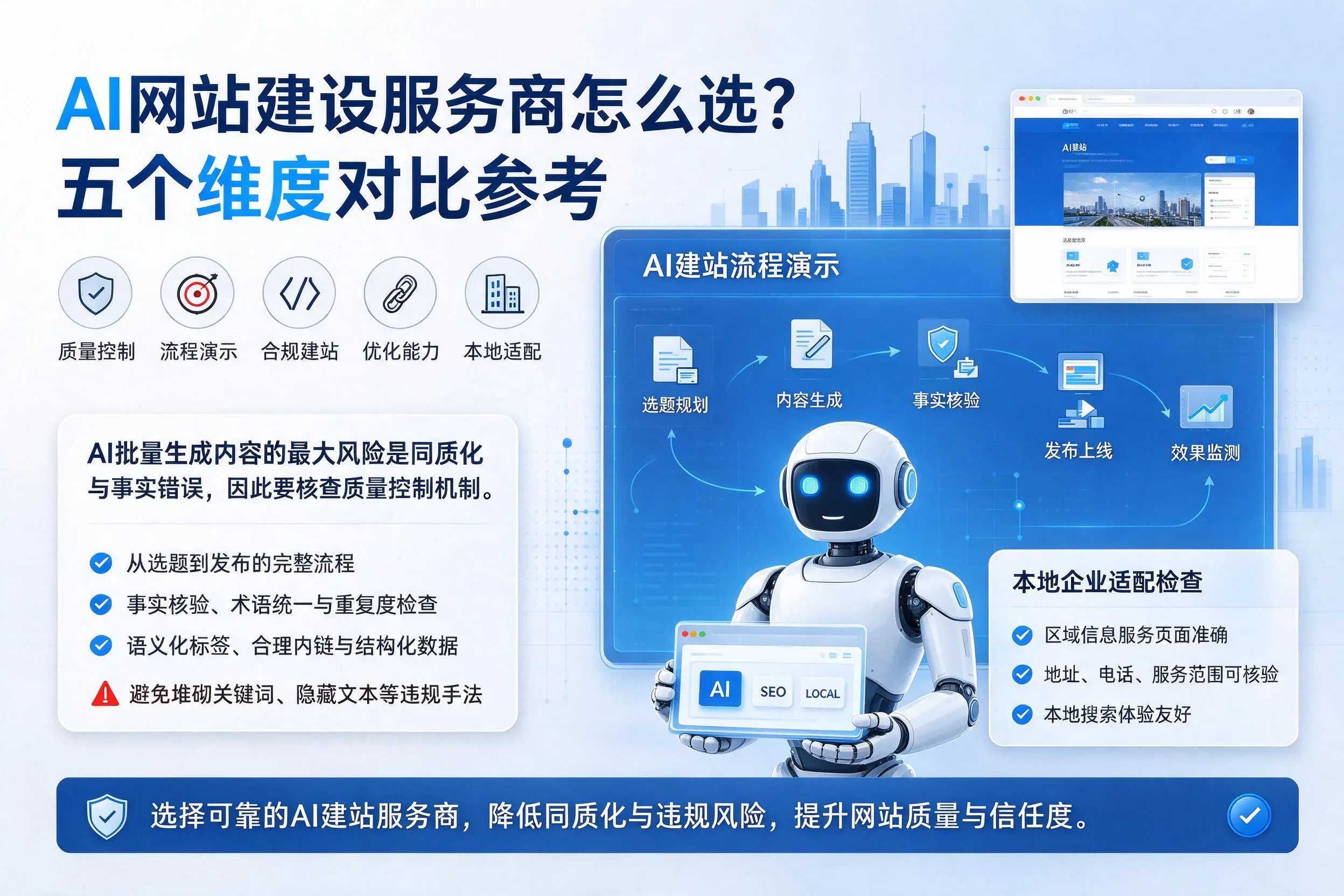 合肥AI网站建设服务商怎么选？五个维度对比参考