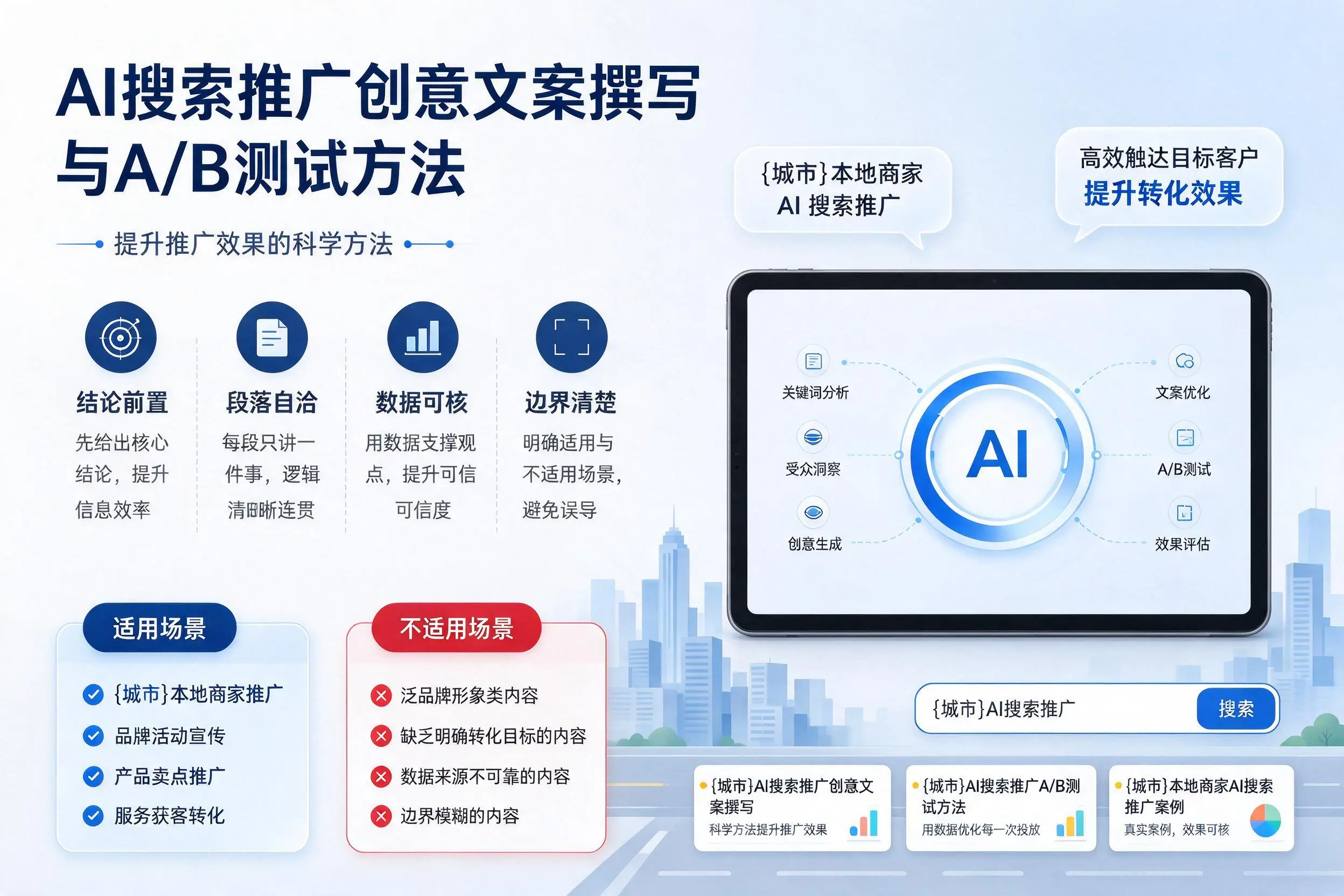 合肥AI搜索推广创意文案撰写与A/B测试方法